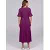 image:imageANRABESS Womens Summer Casual Maxi Dresses Ruffle Short Sleeve DressPurple