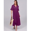 image:imageANRABESS Womens Summer Casual Maxi Dresses Ruffle Short Sleeve DressPurple