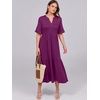image:imageANRABESS Womens Summer Casual Maxi Dresses Ruffle Short Sleeve DressPurple
