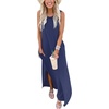 image:imageANRABESS Womens Summer Maxi Dress Sleeveless Casual Sundress with PocketsBlue