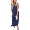 image:imageANRABESS Womens Summer Maxi Dress Sleeveless Casual Sundress with PocketsBlue