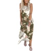 image:imageANRABESS Womens Summer Maxi Dress Sleeveless Casual Sundress with PocketsBrownbeige