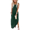image:imageANRABESS Womens Summer Maxi Dress Sleeveless Casual Sundress with PocketsDark Green