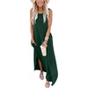 image:imageANRABESS Womens Summer Maxi Dress Sleeveless Casual Sundress with PocketsDark Green