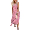 image:imageANRABESS Womens Summer Maxi Dress Sleeveless Casual Sundress with PocketsFloral Pink