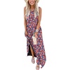 image:imageANRABESS Womens Summer Maxi Dress Sleeveless Casual Sundress with PocketsFloral Rainbow