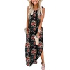 image:imageANRABESS Womens Summer Maxi Dress Sleeveless Casual Sundress with PocketsFloral Roses