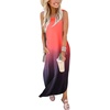 image:imageANRABESS Womens Summer Maxi Dress Sleeveless Casual Sundress with PocketsGradual Red