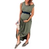 image:imageANRABESS Womens Summer Maxi Dress Sleeveless Casual Sundress with PocketsOlive