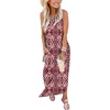image:imageANRABESS Womens Summer Maxi Dress Sleeveless Casual Sundress with PocketsPrint Red