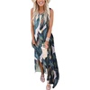 image:imageANRABESS Womens Summer Maxi Dress Sleeveless Casual Sundress with PocketsPrinted Leaves