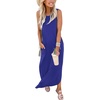 image:imageANRABESS Womens Summer Maxi Dress Sleeveless Casual Sundress with PocketsRoyal Blue
