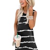 image:imageANRABESS Womens Summer Maxi Dress Sleeveless Casual Sundress with PocketsStripe Black White