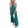 image:imageANRABESS Womens Summer Maxi Dress Sleeveless Casual Sundress with PocketsTeal Blue