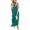 image:imageANRABESS Womens Summer Maxi Dress Sleeveless Casual Sundress with PocketsTeal Blue