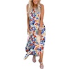image:imageANRABESS Womens Summer Maxi Dress Sleeveless Casual Sundress with PocketsTie Dy Rainbow