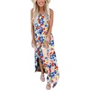 image:imageANRABESS Womens Summer Maxi Dress Sleeveless Casual Sundress with PocketsTie Dy Rainbow