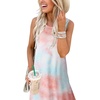 image:imageANRABESS Womens Summer Maxi Dress Sleeveless Casual Sundress with PocketsTie Dye Rainbow