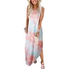 image:imageANRABESS Womens Summer Maxi Dress Sleeveless Casual Sundress with PocketsTie Dye Rainbow