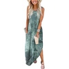 image:imageANRABESS Womens Summer Maxi Dress Sleeveless Casual Sundress with PocketsTie Dye Tea Green