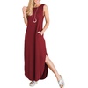 image:imageANRABESS Womens Summer Maxi Dress Sleeveless Casual Sundress with PocketsWinered