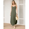 image:imageANRABESS Womens Summer Maxi Dress Spaghetti Strap Sundress with PocketsArmy Green