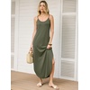 image:imageANRABESS Womens Summer Maxi Dress Spaghetti Strap Sundress with PocketsArmy Green