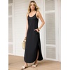 image:imageANRABESS Womens Summer Maxi Dress Spaghetti Strap Sundress with PocketsBlack