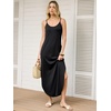 image:imageANRABESS Womens Summer Maxi Dress Spaghetti Strap Sundress with PocketsBlack
