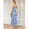 image:imageANRABESS Womens Summer Maxi Dress Spaghetti Strap Sundress with PocketsIndigo Paisley