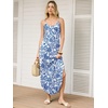 image:imageANRABESS Womens Summer Maxi Dress Spaghetti Strap Sundress with PocketsIndigo Paisley