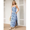 image:imageANRABESS Womens Summer Maxi Dress Spaghetti Strap Sundress with PocketsIndigo Paisley