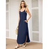 image:imageANRABESS Womens Summer Maxi Dress Spaghetti Strap Sundress with PocketsNavy Blue