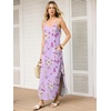 image:imageANRABESS Womens Summer Maxi Dress Spaghetti Strap Sundress with PocketsPurple Rose