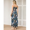 image:imageANRABESS Womens Summer Maxi Dress Spaghetti Strap Sundress with PocketsTropical Leaf Print
