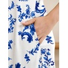 image:imageANRABESS Womens Summer Maxi Dress Spaghetti Strap Sundress with PocketsWhite Blue Floral