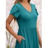 image:imageANRABESS Womens Summer Patel Short Sleeve Midi Dress with PocketsLake