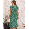 image:imageANRABESS Womens Summer Patel Short Sleeve Midi Dress with PocketsWhite Purple Floral