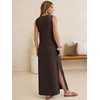 image:imageANRABESS Womens Summer Sundress Wrinkle Free Sleeveless Maxi Dress ampPocketsBrown