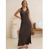 image:imageANRABESS Womens Summer Sundress Wrinkle Free Sleeveless Maxi Dress ampPocketsBrown