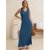 image:imageANRABESS Womens Summer Sundress Wrinkle Free Sleeveless Maxi Dress ampPocketsDeep Blue