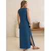 image:imageANRABESS Womens Summer Sundress Wrinkle Free Sleeveless Maxi Dress ampPocketsDeep Blue