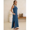 image:imageANRABESS Womens Summer Sundress Wrinkle Free Sleeveless Maxi Dress ampPocketsDeep Blue
