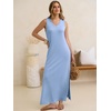 image:imageANRABESS Womens Summer Sundress Wrinkle Free Sleeveless Maxi Dress ampPocketsLight Blue