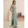image:imageANRABESS Womens Summer Sundress Wrinkle Free Sleeveless Maxi Dress ampPocketsLight Green