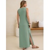 image:imageANRABESS Womens Summer Sundress Wrinkle Free Sleeveless Maxi Dress ampPocketsLight Green