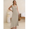 image:imageANRABESS Womens Summer Sundress Wrinkle Free Sleeveless Maxi Dress ampPocketsLight Khaki