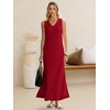 image:imageANRABESS Womens Summer Sundress Wrinkle Free Sleeveless Maxi Dress ampPocketsRed