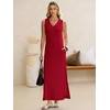 image:imageANRABESS Womens Summer Sundress Wrinkle Free Sleeveless Maxi Dress ampPocketsRed