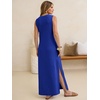 image:imageANRABESS Womens Summer Sundress Wrinkle Free Sleeveless Maxi Dress ampPocketsRoyal Blue
